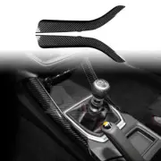 2PCS Black Gear Shift Side Cover REAL HARD Carbon Fiber For Subaru WRX STI 22-23 (for: Subaru)