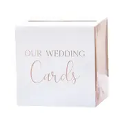 Wedding Wishing Well Card Box Rose Gold For Money Gift Holder