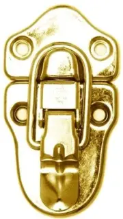 BRASS Plated Drawbolt lock latch antique chest trunk steamer vintage old rustic