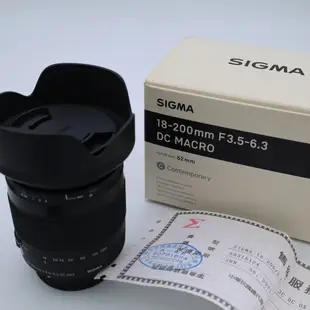 【中古二手】SIGMA  18-200mm F3.5-6.3 Macro for nikon 鏡頭 D7500