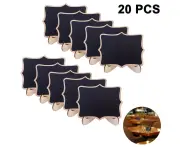 20pcs Mini Chalkboards Signs with Liquid Chalk Marker, Small Wooden Chalkboard Labels with Support Easels, Place Cards Food Signs Blackboards