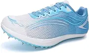 [ZHENSI] Track Spikes Shoes Men Women Racing Running Shoes Lightweight Sprint Jumping Track and Field Sneakers