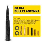 Bullet Antenna 50Cal Carbon Firber For CHEVY GMC TRUCK SUV SILVERADO SIERRA EXD