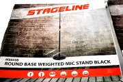 STAGELINE ROUND BASE WEIGHTED MIC STAND BLACK MS603B APROX. 10"