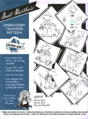 3919 Aunt Martha Embroidery Hot Iron Transfer Pattern Denim Dan Fishing Farmers