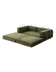 [Artiss] Convertible Folding Sofa Bed in Green