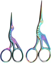 2PCS Vintage Stork Shape Sewing Scissors Stainless Steel Tailor Scissors Sharp S