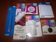 Janlynn CS Accessories BUNDLE Cutter, Magnifier, Winder, Bobbins Cards & Orn Kit