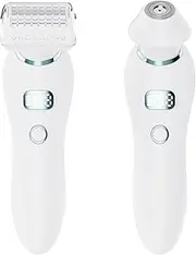 [Haokry] Electric Razor for Women, Silk Glide Epilator for Painless Hair Removal, 3-in-1 Lady Shaver for Legs, Face, Bikini, Rechargeable Wet and Dry Use (White)