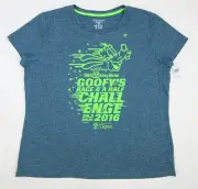 NEW! Women’s 2016 runDisney Goofy’s Race & A Half 39.3 Miles Shirt Blue Size 2XL