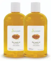 FLAX SEED OIL NATURAL CARRIER VIRGIN COLD PRESSED PURE 24 OZ (2 X 12 OZ)