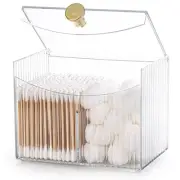 2 Slot Qtip Holder Dispenser Rectangle Cotton Ball and Swab Holder Organizer ...