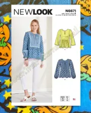 NEW LOOK 6671 Misses Tops Sizes 4-16 new UNCUT sewing pattern n6671
