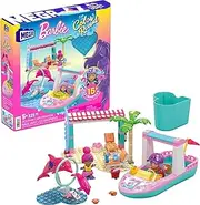 MEGA Barbie Colour Reveal Dolphin Exploration Toy Building Set with 10+ Surprises, 2 Micro-Dolls and 2 Dolphins