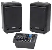 Samson Expedition XP300 300w Portable 6" Bluetooth Powered PA DJ Speakers+Mixer