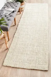 Rug Culture Neutral Handmade Reversible Scandi Flatwoven Runner Rug
