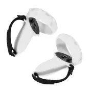 2Pcs Handle Grip Cover Silicone+Nylon Strap For Oculus Quest 2 VR Controller