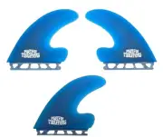PACIFIC VIBRATIONS J Drive Tri SURFBOARD 3 FINS (fits) Futures blue Fiberglass