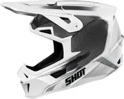 Shot Lite Challenger Motocross Helmet, black-white, Size M for Men Black White