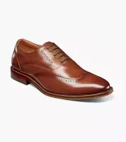 NIB Stacy Adams Macarthur WingtIp Oxford In Cognac