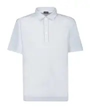 Zegna Short Sleeved Half-Button Polo Shirt IT52,IT50,IT54,IT58 white