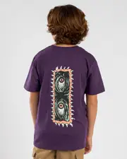 [Volcom] Volcom Boys' Eye Rust T-Shirt in Grape Royale Purple Size 12 12 Grape Royale Purple