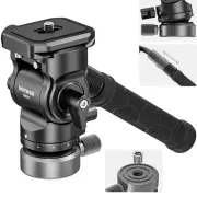 NEEWER Tripod Fluid Head Pan Tilt Head&Arca Type QR Plate,Telescopic Handle