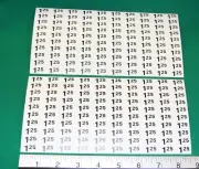(AP) Automatic Products snack vending machine price labels 1.25 / 1.20 - qty 200