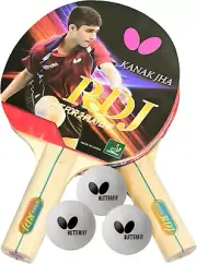 RDJ2 2 Player Ping Pong Paddle Set – Includes 2 Ping Pong Rackets and 3 Ping Pon