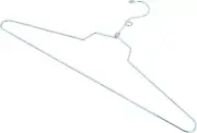 Hangers 50 Metal Silver Dress Shirt Retail Space Saving Security Loop 18" Chrome