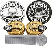 Moustache Care Gift Set by Vintage Grooming Co. | Death Grip & Sudden Death Mustache Wax & Comb Kit
