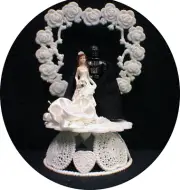 Star War Wedding Cake Topper Bride & Darth Vader Groom top cake
