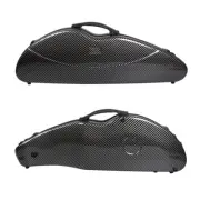 4/4 Violin Case Black Strong Carbon Fiber Violin Cases with Code Lock&Back Strap