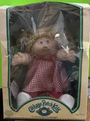 Rare VINTAGE 1982 Cabbage Patch Doll Dody Sharona Blonde Blue - Box Damaged