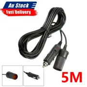 5m 12V Car Cigarette Cigar Lighter Adapter Extension Cable Cord Lead Socket Plug