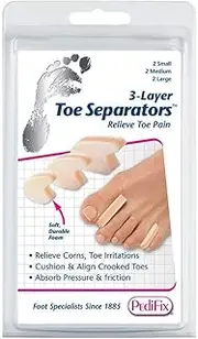 Pedifix 3-layer Toe Separators, 6-Count