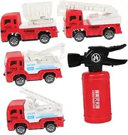 Kisangel Fire Truck Toys for Toddlers 1 Set Fire Station Playset Spray Extinguisher Toy