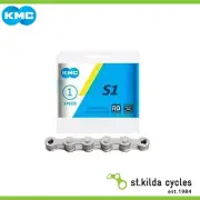 KMC Bike Chain - S1 RB - Single Speed - 1/2" X 1/8" X 112L - Grey