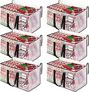 RoomHacks Clear Moving Bags Heavy Duty Extra Large, Storage Bags With Reinforced Handle and Double Zipper, Packing Alternative to Moving Box (6 Packs, Clear)