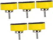 GANAZONO 5pcs Grinding Disc Grinder Sanding Discs Sanding Polishing Pads Drill Buffing Pad Handheld Sandpaper Holder Sander Tool Sander Polish Metal Grinding Tool Yellow Stainless Steel