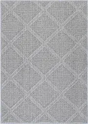 Marique Vouza Grey Geometric Flatweave Rug