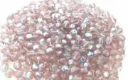 100 Pcs 4mm Czech Glass Fire Polished Faceted Beads - LIGHT AMETHYST AB