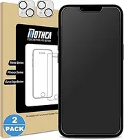 Mothca [2 + 2 pieces matte screen protector for iPhone 13 mini (5.4 inches) with camera protective glass tempered film, 2.5D HD tempered glass, anti-glare, anti-fingerprint, anti-bubble