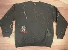 Cactus Jack Travis Scott Mens Sweater Cactusworld Stitched Crewneck Black Sz 2XL