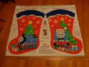 Christmas Thomas the Train Large Stocking fabric panel cut & sew USA