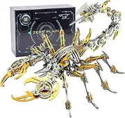 Scorpion 3D Metal Puzzle for Adults,Figure Model Building Kits 3-D Puzzles,454 Pcs(Gold,Not Assembled)