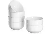 Dessert Bowls - Ceramic Ice Cream Bowls Set of 6 - Porcelain Small Bowls for Side Dishes, Ice Cream, Oatmeal, Fruit, Portion Control - Dishwasher Microwave Safe