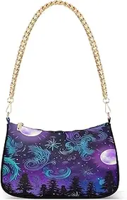 [RPLIFE] White Marble with Gold Small Bag, Cute Hand Bag, Sun Moon Starry Night, One Size