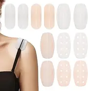 [oruola] 12 Pcs Bra Shoulder Pads, Bra Strap Cushion,Silicone Non Slip Bra Strap Holder for Women,Soft Keep Bra Straps from Slipping,No Dents Comfort Back Protectors for Ease Shoulder Discomfort,2 Color