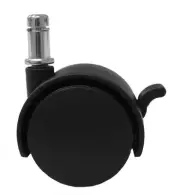 2" Replacement Office Chair or Stool Caster Wheels - with Brake 2.00 Inches